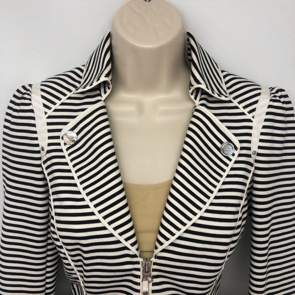 White House Black Market Stripe Moto Jacket - Picture 9 of 16